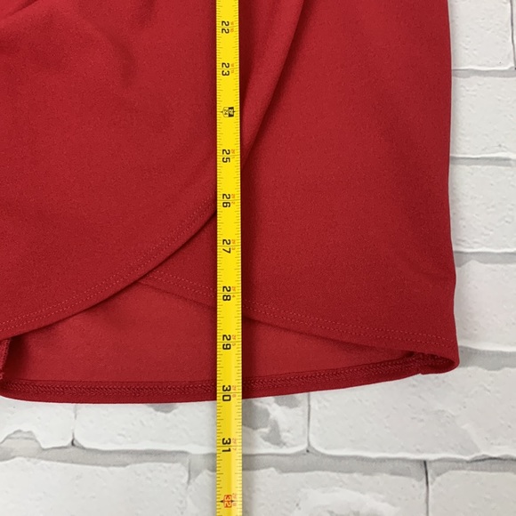 Lulus V neck Tank Style Layered Dress Mini Size Medium New NWT Brick red - Picture 11 of 12